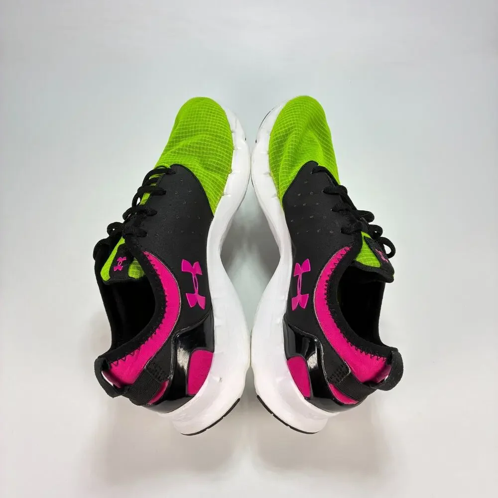 Under Armour Flow RN Twist Lime Green Black Pink Running Shoes Men's Size 11.5